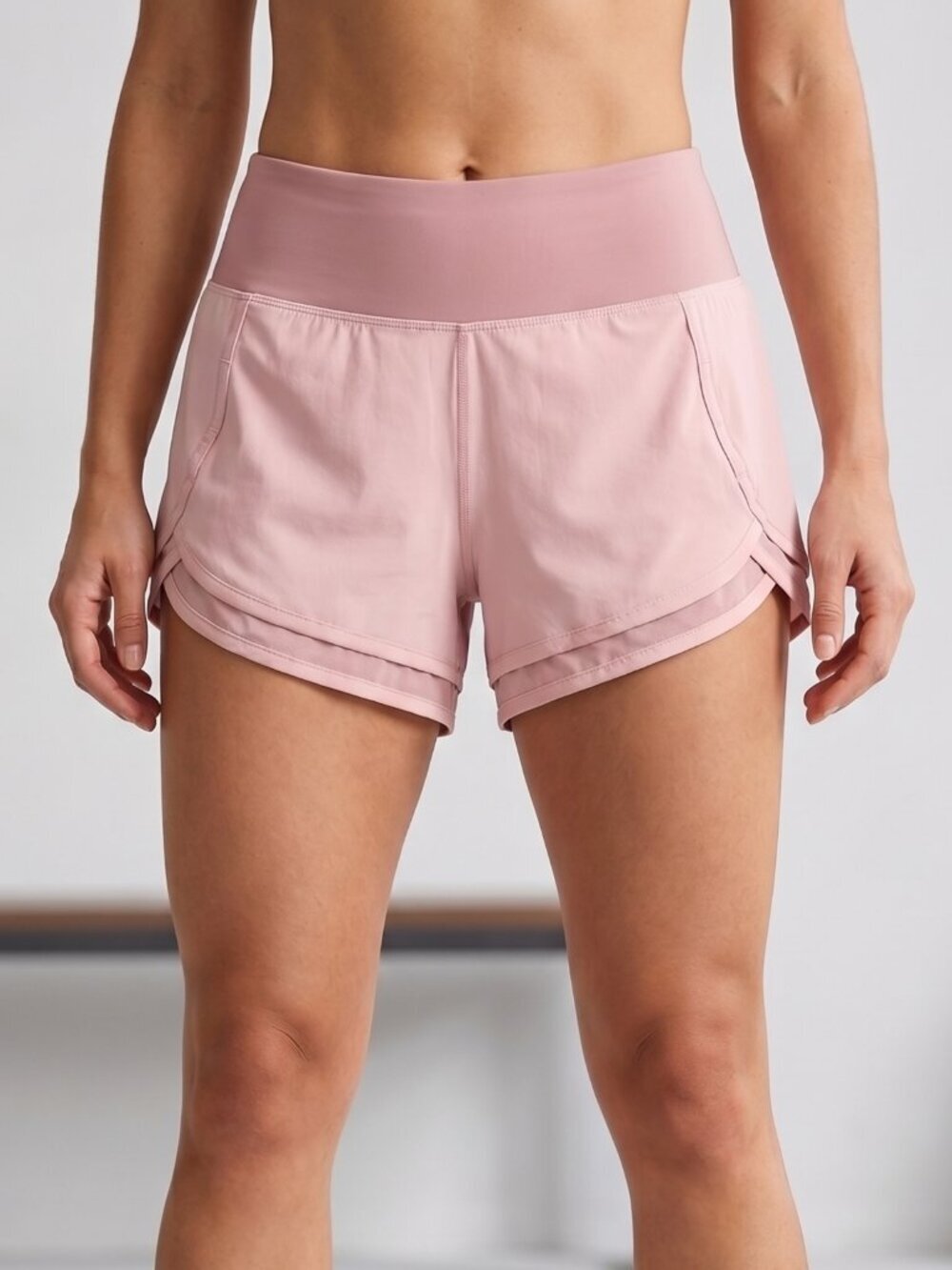 NWT | Soothfeel Rose Pink Running Shorts Zipper Pocket Built-in Liner | Medium